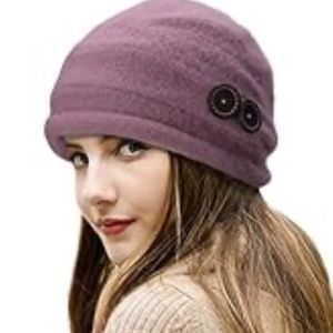 Lawliet  100% wool hat Slouchy Winter Bucket Cloche Hat NEW